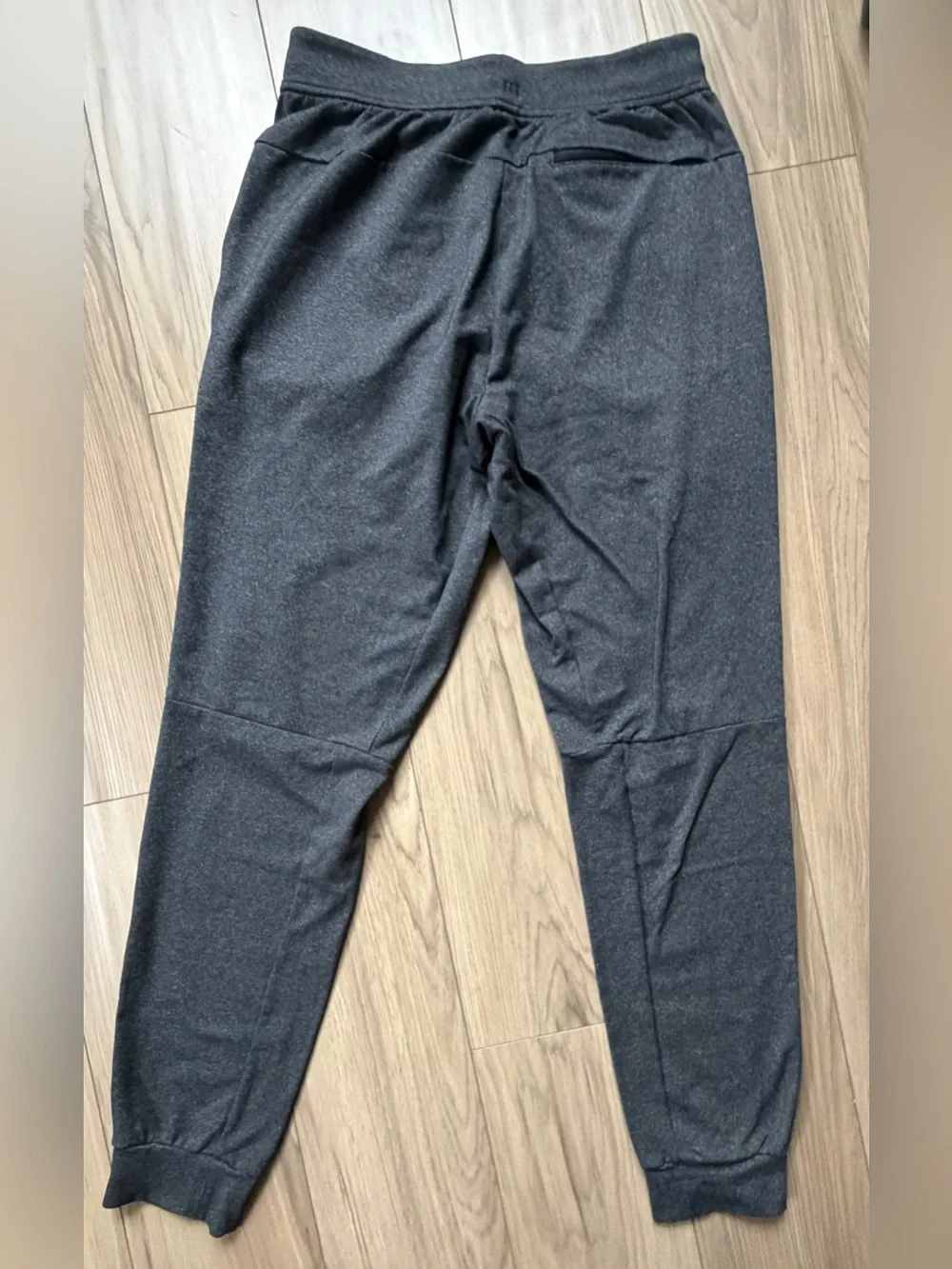 Lululemon Men Intent Jogger Sweatpants Sz S Grey/Black Heathered Zip Back Pocket